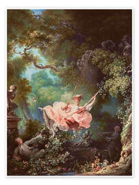 Wall art print The Swing - Jean-Honoré Fragonard