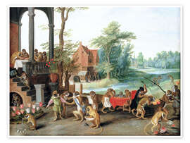 Wall art print A Satire of the Folly of Tulip Mania - Jan Brueghel d.J.