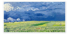 Wall art print Wheatfields under Thunderclouds - Vincent van Gogh