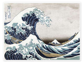 Wall art print The Great Wave off Kanagawa - Katsushika Hokusai