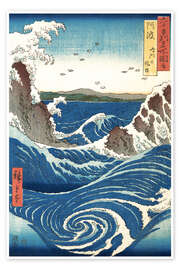 Wall art print Naruto Whirlpool, Awa Province - Utagawa Hiroshige