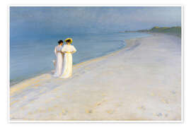 Wall art print Summer Evening on Skagen's Southern Beach - Peder Severin Krøyer