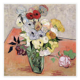 Wall art print Roses and Anemones - Vincent van Gogh