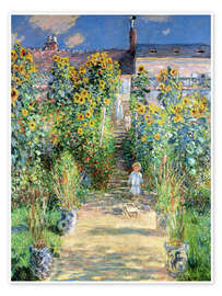 Wall art print The Artist's Garden at Vétheuil - Claude Monet