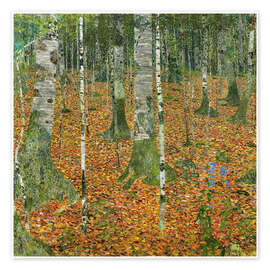 Wall art print The Birch Wood - Gustav Klimt