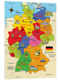 Foam board print German states for children (German) - Fluffy Feelings
