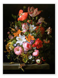 Wall art print Still life of roses - Rachel Ruysch