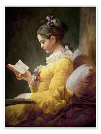 Wall art print A Young Girl Reading - Jean-Honoré Fragonard