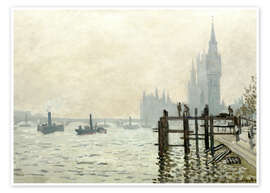 Wall art print The Thames below Westminster - Claude Monet