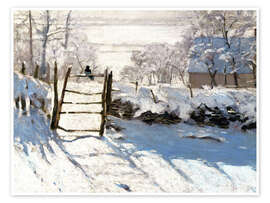 Wall art print The Magpie (detail) - Claude Monet