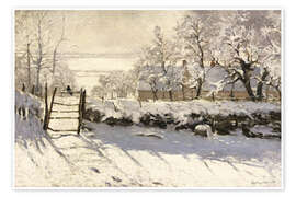 Wall art print The Magpie - Claude Monet