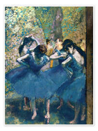 Poster The Blue Dancers - Edgar Degas