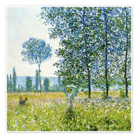 Wall art print Under the poplar trees - Claude Monet