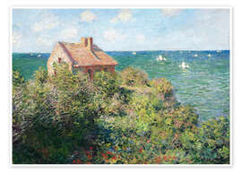 Wall art print Fisherman's Cottage on the Cliffs at Varengeville - Claude Monet