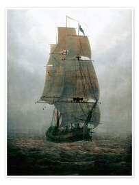 Wall art print Sailing ship in the fog - Caspar David Friedrich