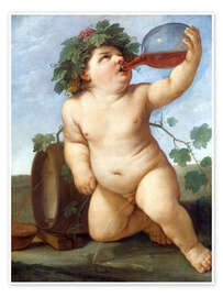 Wall art print Drinking bacchus boy - Guido Reni