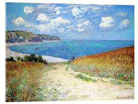 Acrylic print Path in the Wheat Fields at Pourville - Claude Monet