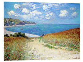 Foam board print Path in the Wheat Fields at Pourville - Claude Monet