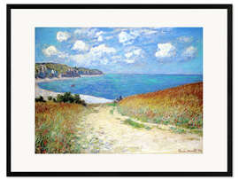 Framed art print Path in the Wheat Fields at Pourville - Claude Monet