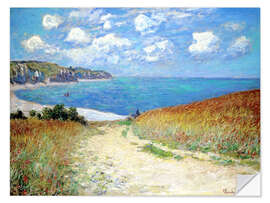 Wall sticker Path in the Wheat Fields at Pourville - Claude Monet