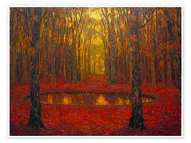 Poster The Pond at Versailles in Autumn