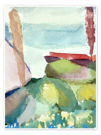 Wall art print The Seaside in the Rain - Paul Klee