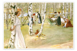 Wall art print Breakfast in the Open - Carl Larsson