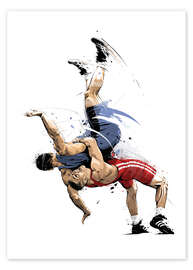 Wall art print Wrestling - Tompico