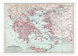 Poster Map of Ancient Greece