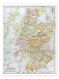Poster Map of Scotland