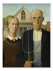 Wall art print American Gothic - Grant Wood