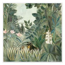 Wall art print The Equatorial Jungle - Henri Rousseau