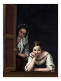 Poster Two Women at a Window - Bartolomé Esteban Murillo