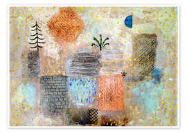 Wall art print Park with the cool half-moon - Paul Klee