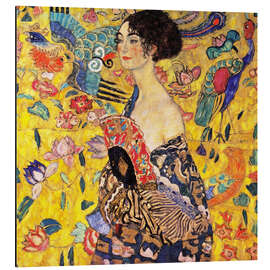 Aluminium print Lady with Fan - Gustav Klimt