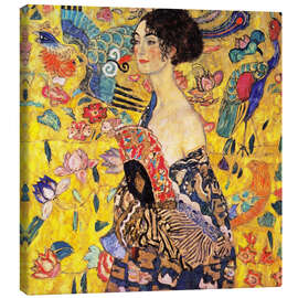 Canvas print Lady with Fan - Gustav Klimt