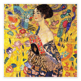 Wall art print Lady with Fan - Gustav Klimt