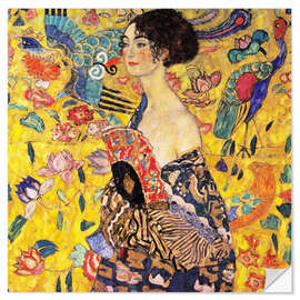 Wall sticker Lady with Fan - Gustav Klimt