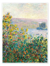 Wall art print Flower Beds at Vétheuil - Claude Monet