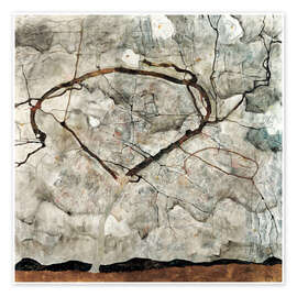 Wall art print Autumn tree in the wind - Egon Schiele