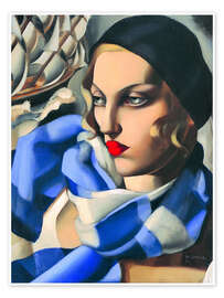 Wall art print The Blue Scarf - Tamara de Lempicka