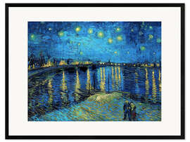 Framed art print Starry Night Over the Rhône - Vincent van Gogh
