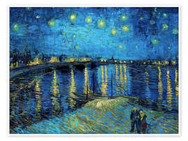 Wall art print Starry Night Over the Rhône - Vincent van Gogh