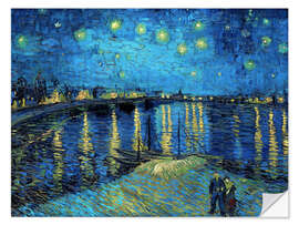 Wall sticker Starry Night Over the Rhône - Vincent van Gogh
