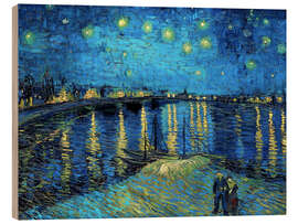 Wood print Starry Night Over the Rhône - Vincent van Gogh