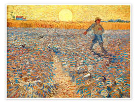 Wall art print Sower at Sunset - Vincent van Gogh