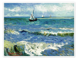 Wall art print The sea at Saintes-Maries-de-la-Mer - Vincent van Gogh