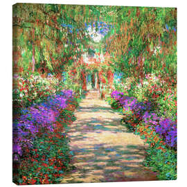 Canvas print A Pathway in Monet's Garden - Claude Monet