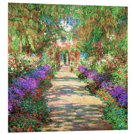 Foam board print A Pathway in Monet's Garden - Claude Monet