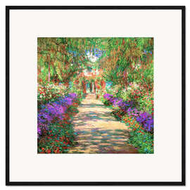 Framed art print A Pathway in Monet's Garden - Claude Monet